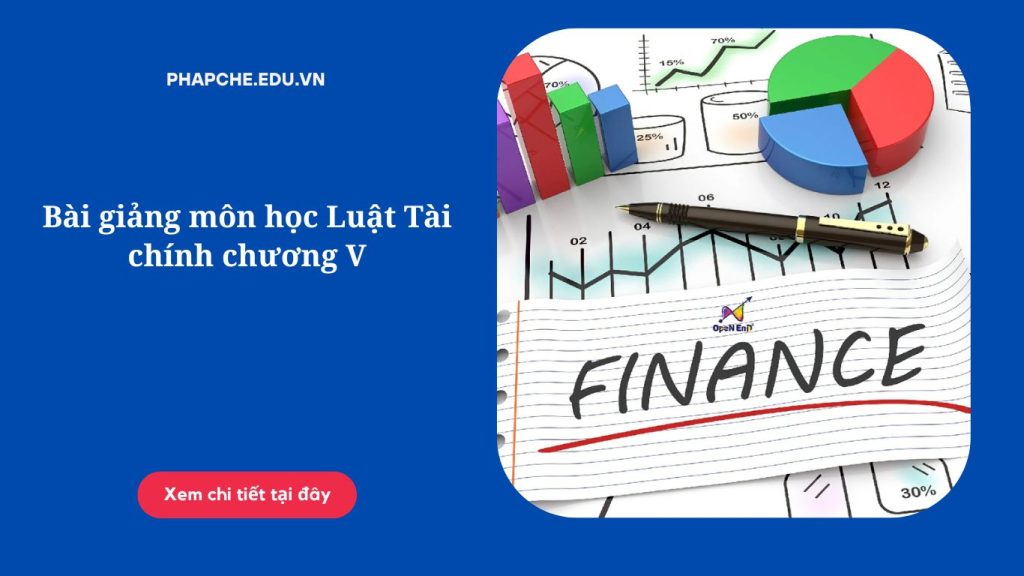 Bài giảng môn học Luật Tài chính chương V