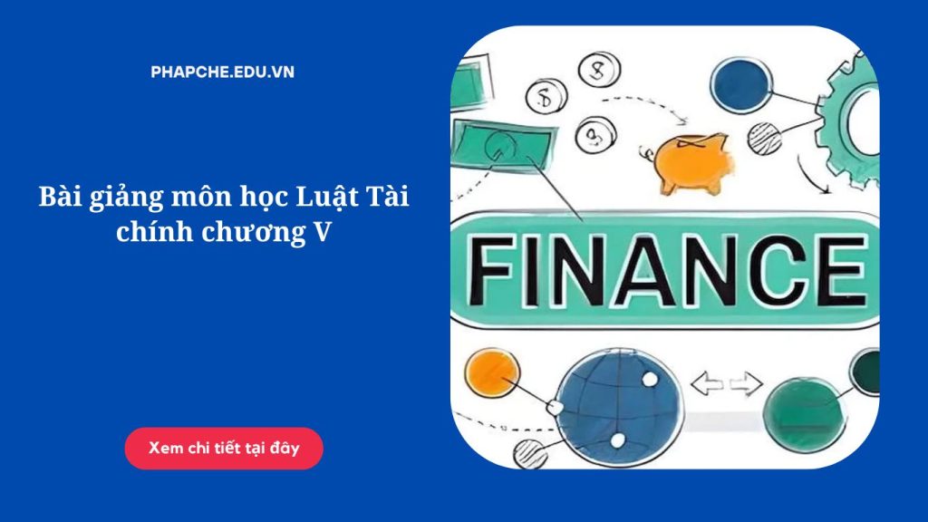 Bài giảng môn học Luật Tài chính chương IV