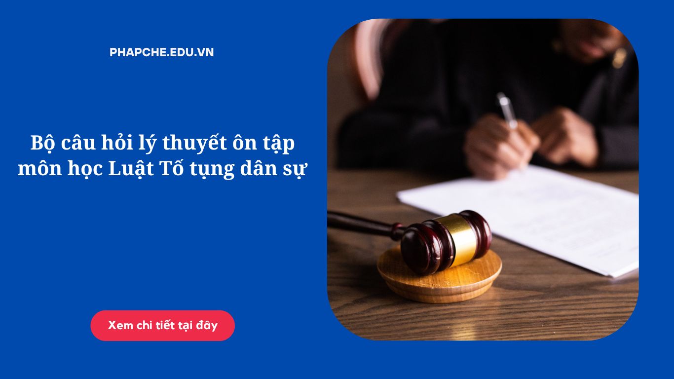 Bộ câu hỏi lý thuyết ôn tập môn học Luật Tố tụng dân sự