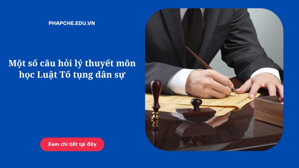 Một số câu hỏi lý thuyết môn học Luật Tố tụng dân sự