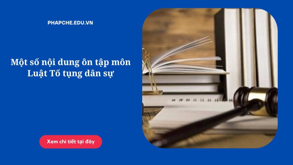 Một số nội dung ôn tập môn Luật Tố tụng dân sự