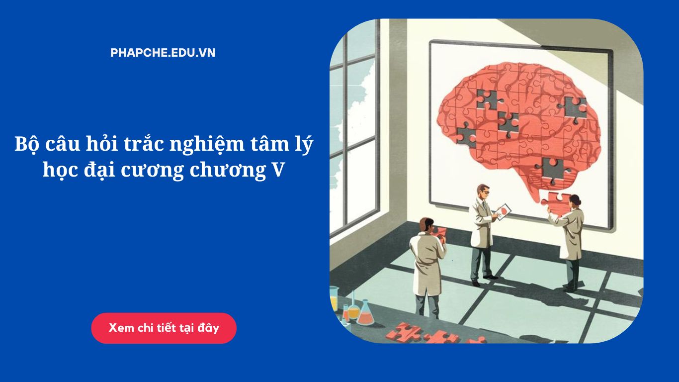 Bộ câu hỏi trắc nghiệm tâm lý học đại cương chương V