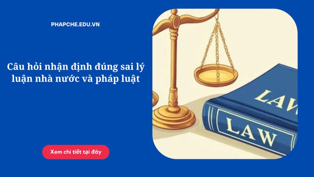 Câu hỏi nhận định đúng sai lý luận nhà nước và pháp luật