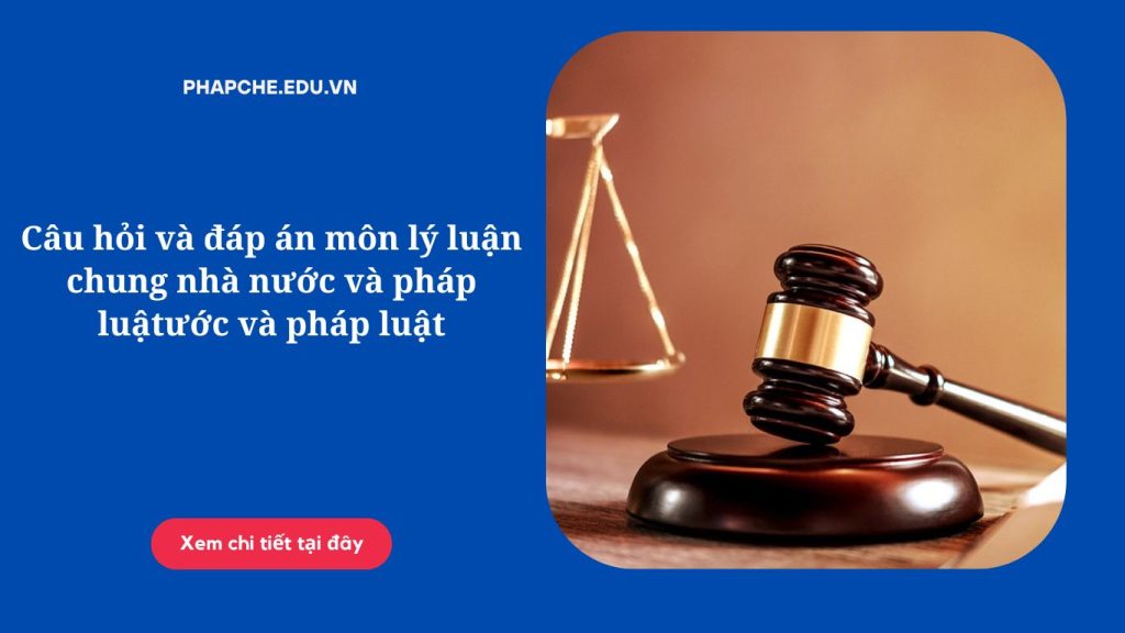 Câu hỏi và đáp án môn lý luận chung nhà nước và pháp luật