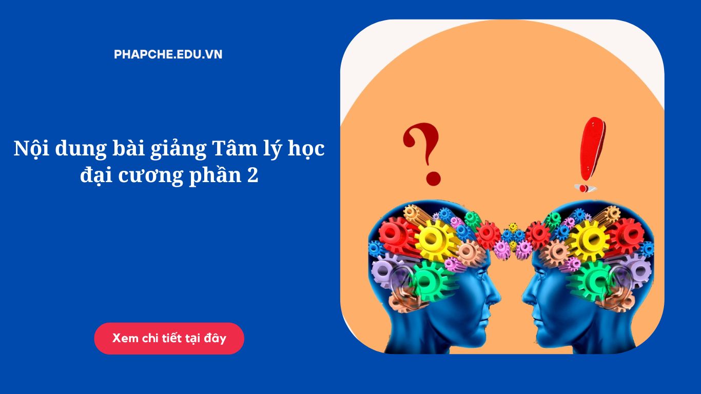 Nội dung bài giảng Tâm lý học đại cương phần 2