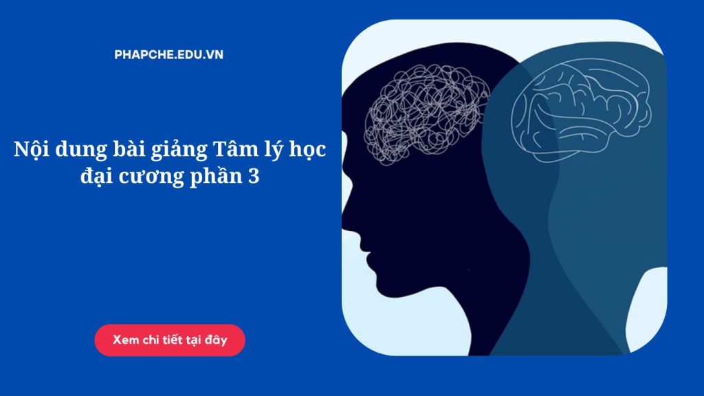 Nội dung bài giảng Tâm lý học đại cương phần 3