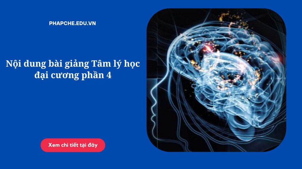 Nội dung bài giảng Tâm lý học đại cương phần 4