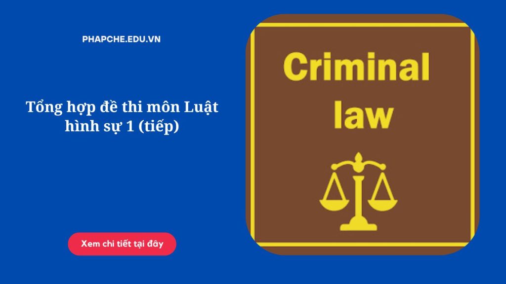 Tổng hợp đề thi môn Luật hình sự 1 (tiếp)