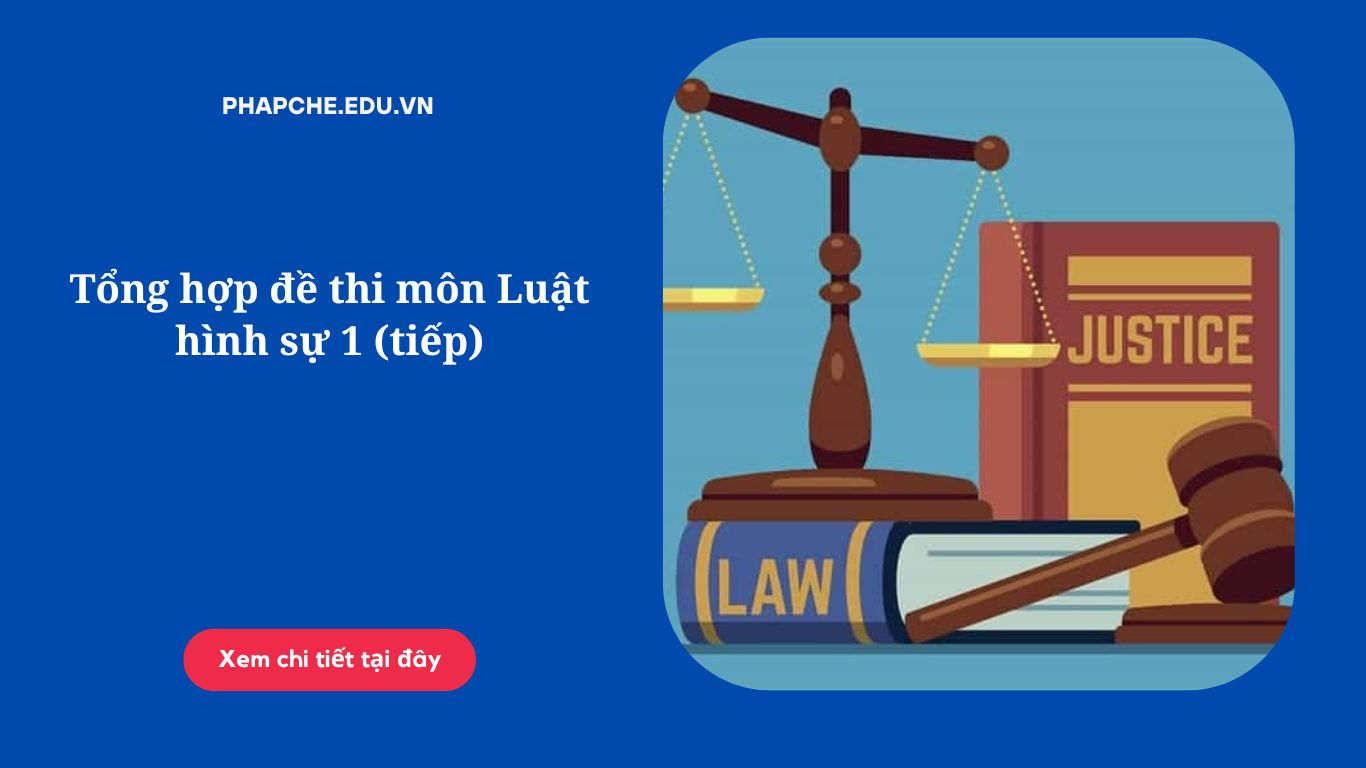 Tổng hợp đề thi môn Luật hình sự 1 (tiếp)