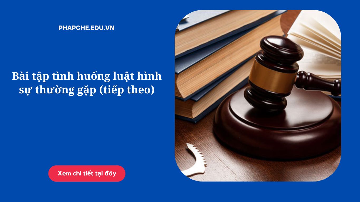 Bài tập tình huống luật hình sự thường gặp (tiếp theo)