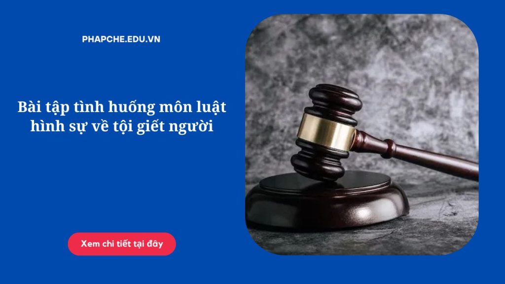 Bài tập tình huống môn luật hình sự về tội giết người