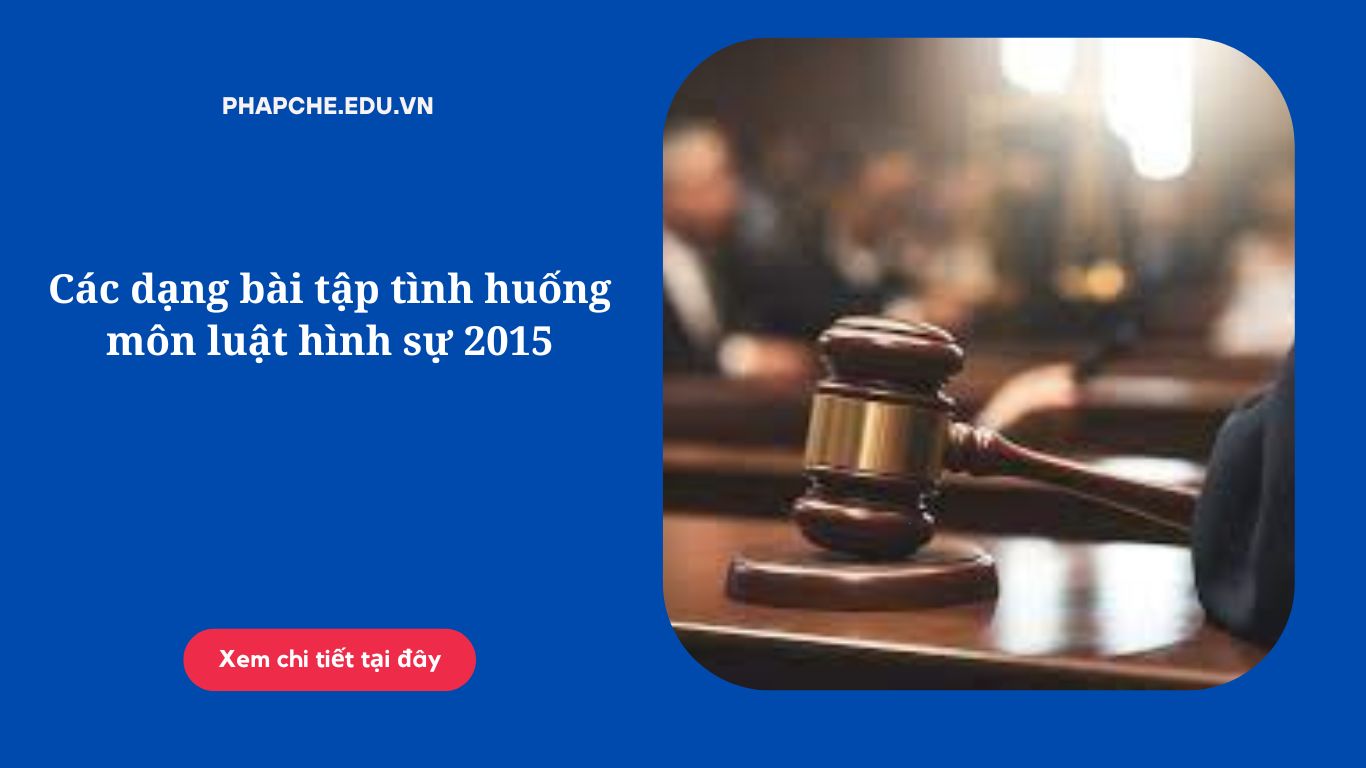 Các dạng bài tập tình huống môn luật hình sự 2015