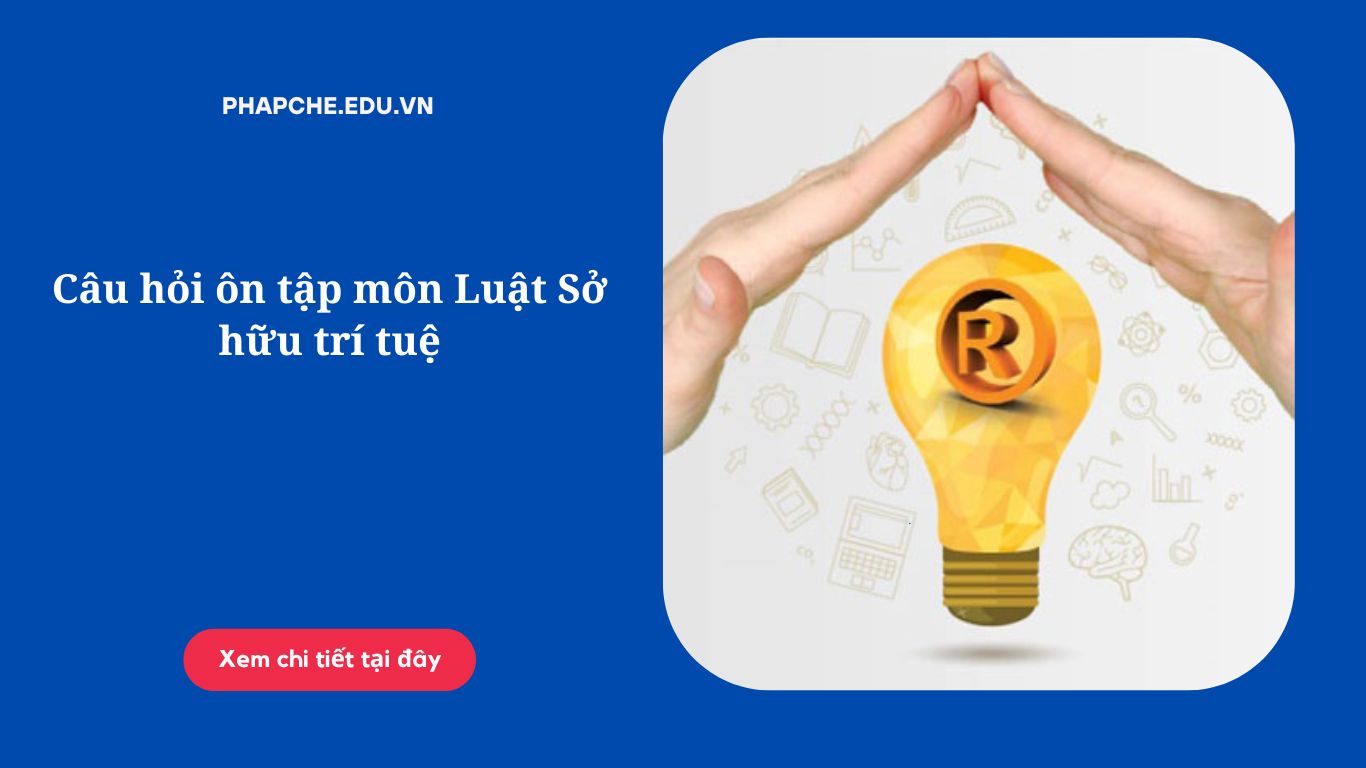 Câu hỏi ôn tập môn Luật Sở hữu trí tuệ