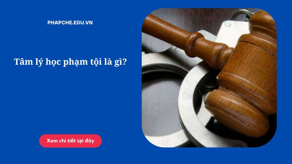 Tâm lý học phạm tội là gì?