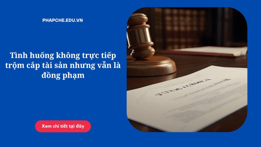 Tình huống không trực tiếp trộm cắp tài sản nhưng vẫn là đồng phạm