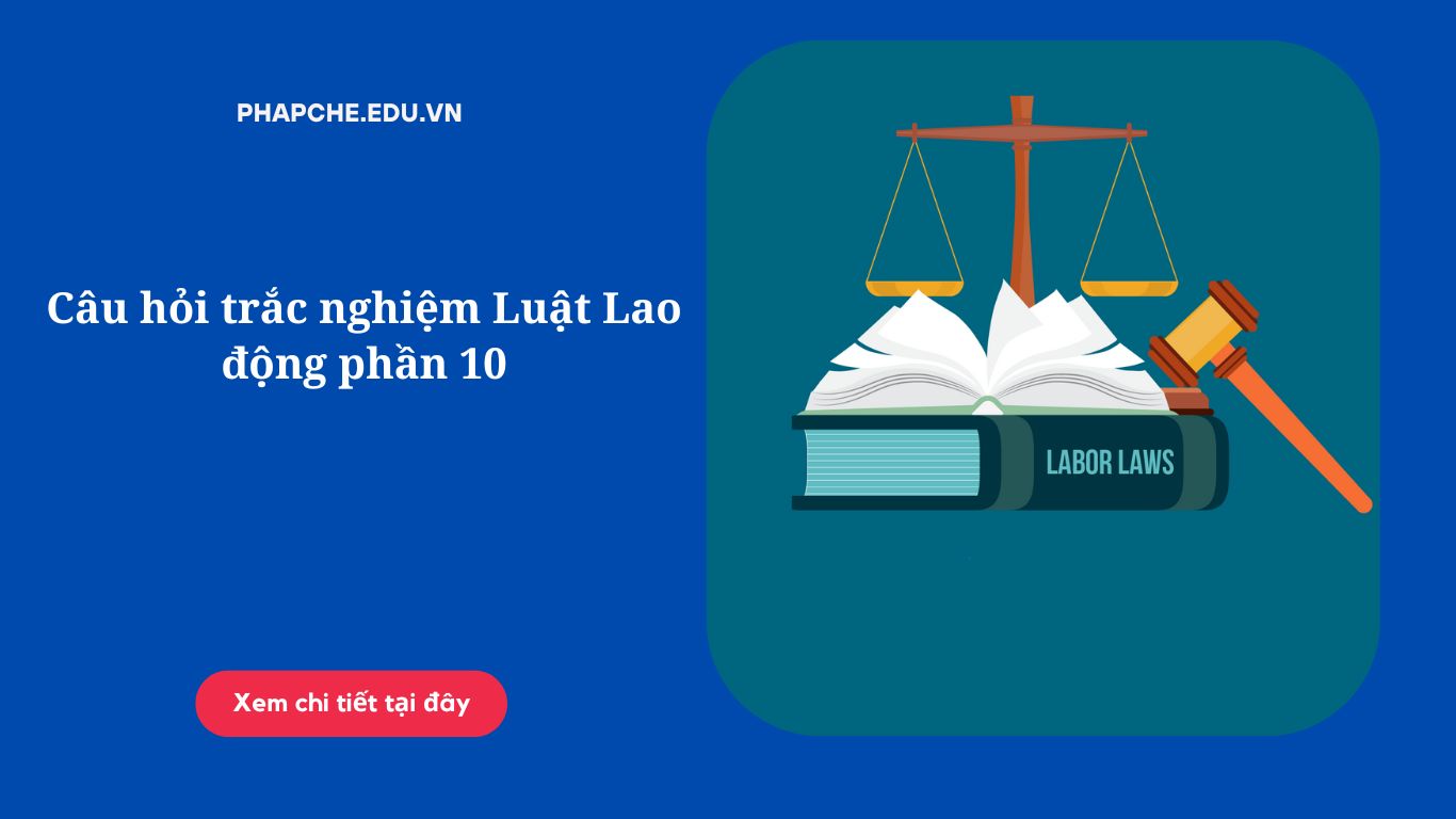 Câu hỏi trắc nghiệm Luật Lao động phần 10