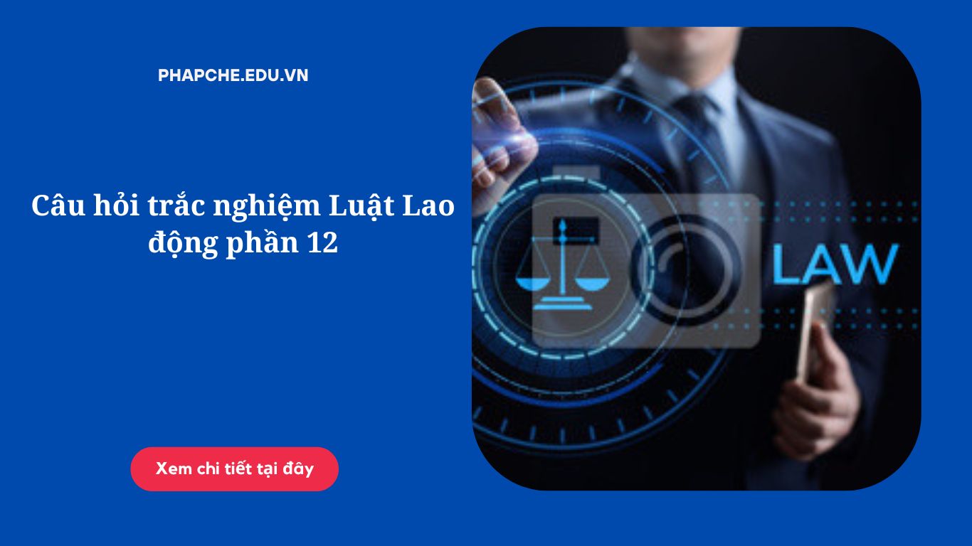 Câu hỏi trắc nghiệm Luật Lao động phần 12