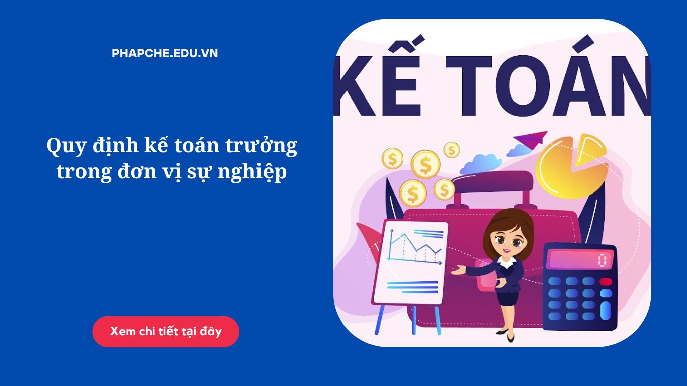 Quy định kế toán trưởng trong đơn vị sự nghiệp