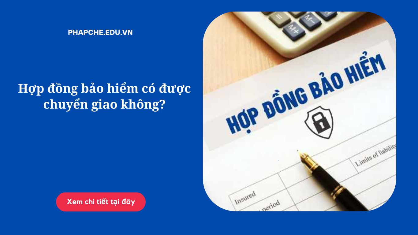 Hợp đồng bảo hiểm có được chuyển giao không?