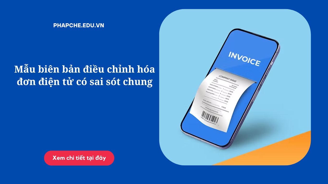 Mẫu biên bản điều chỉnh hóa đơn điện tử có sai sót chung