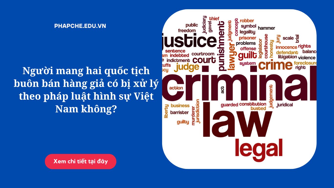 Người mang hai quốc tịch buôn bán hàng giả có bị xử lý theo pháp luật hình sự Việt Nam không?