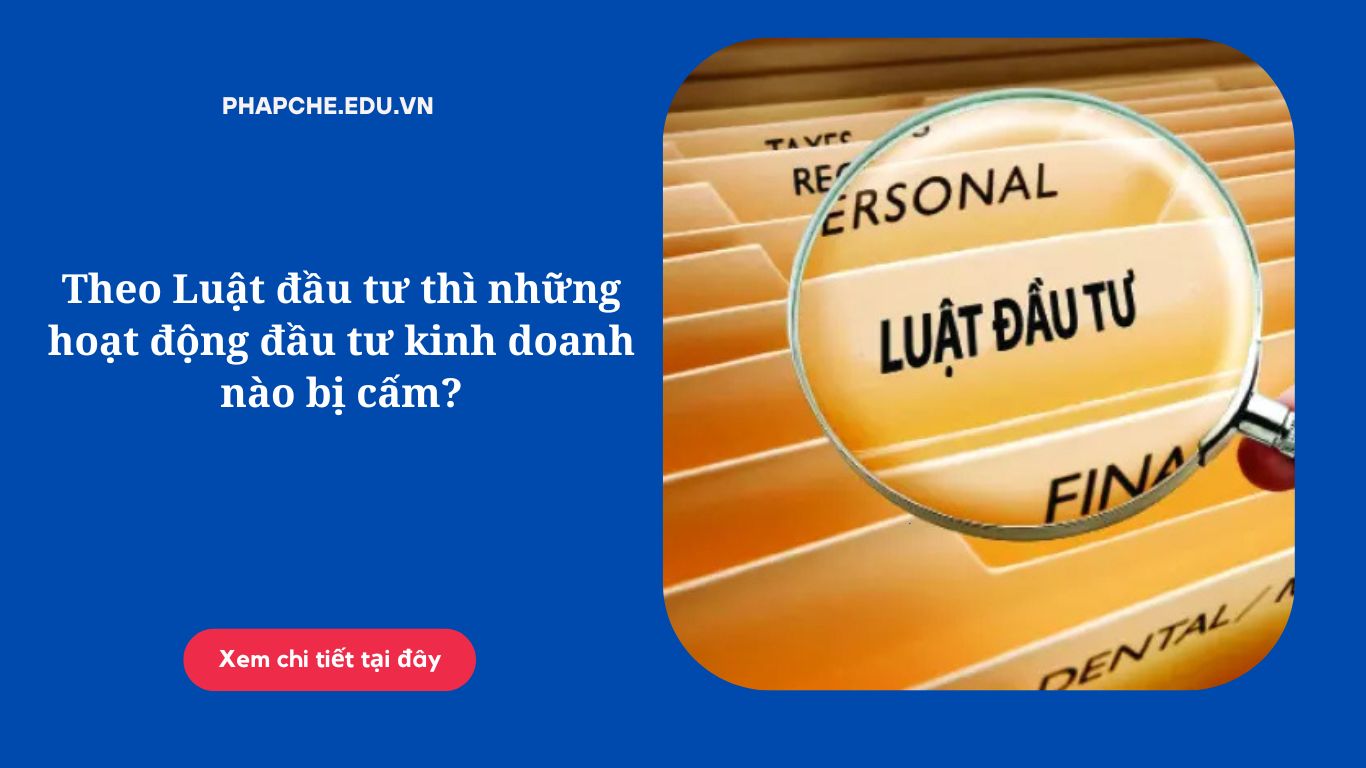 Theo Luật đầu tư thì những hoạt động đầu tư kinh doanh nào bị cấm?
