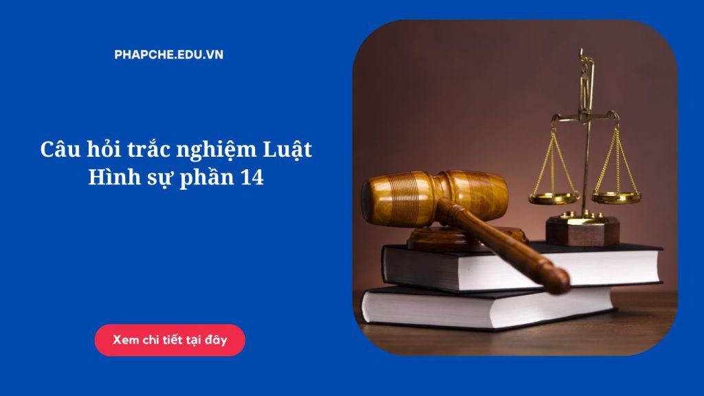 Câu hỏi trắc nghiệm Luật Hình sự phần 14;