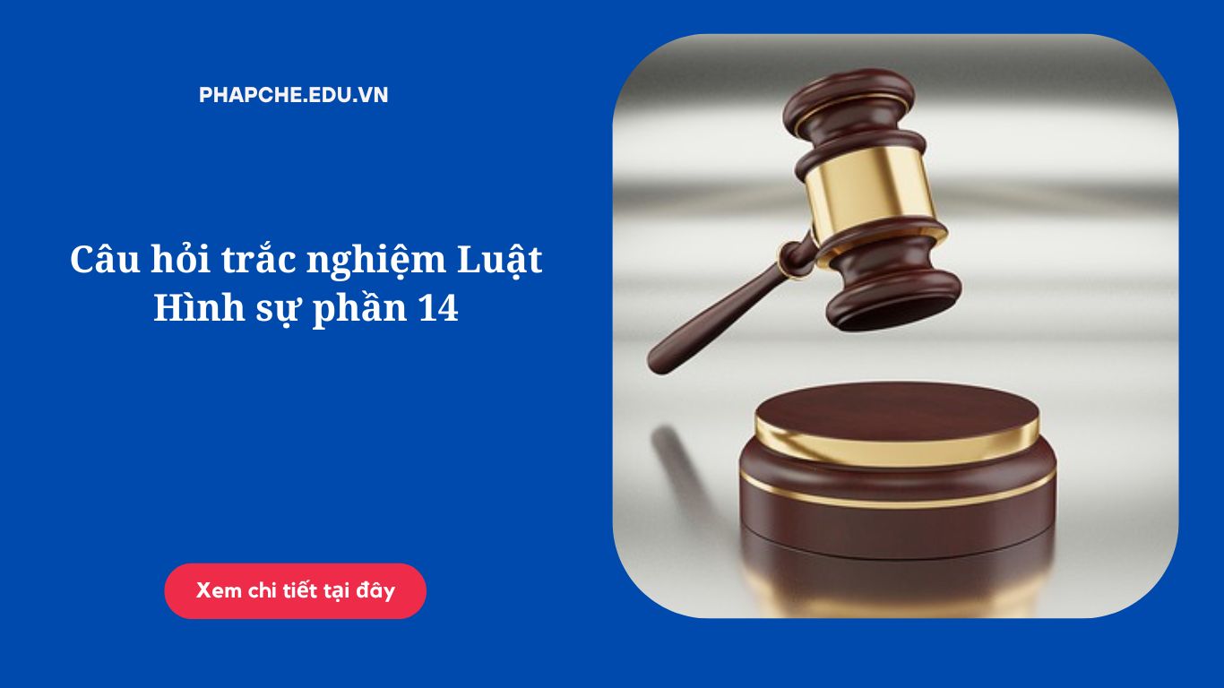 Câu hỏi trắc nghiệm Luật Hình sự phần 14;