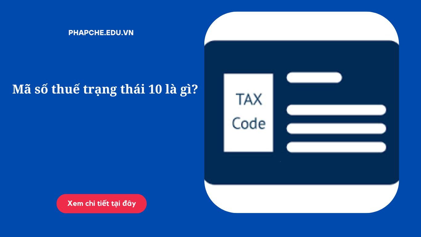 Mã số thuế trạng thái 10 là gì;