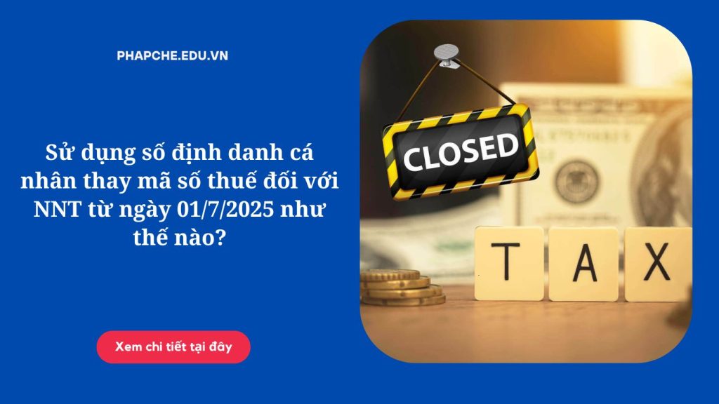 Sử dụng số định danh cá nhân thay mã số thuế đối với NNT từ ngày 01-7-2025 như thế nào