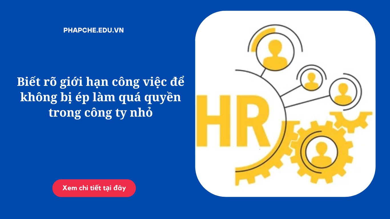 Biết rõ giới hạn công việc để không bị ép làm quá quyền trong công ty nhỏ
