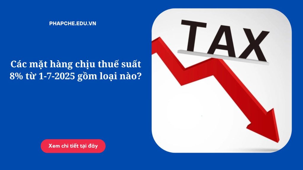 Các mặt hàng chịu thuế suất 8% từ 1-7-2025 gồm loại nào;