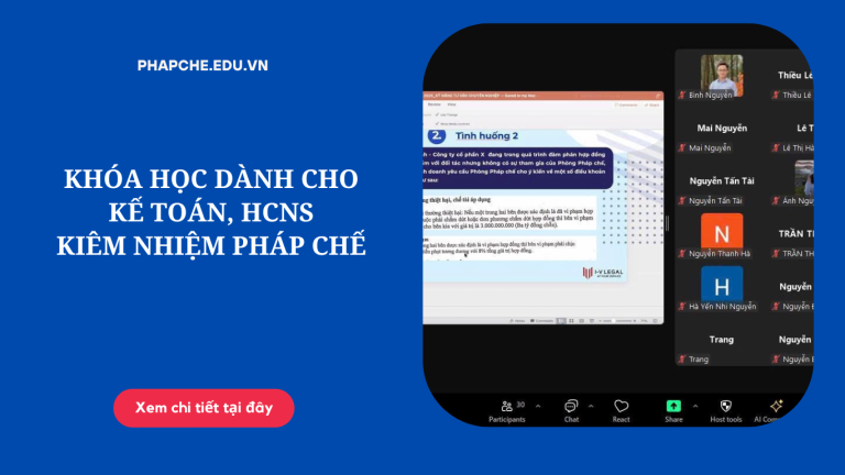 KẾ TOÁN, HCNS KIÊM NHIỆM PHÁP CHẾ