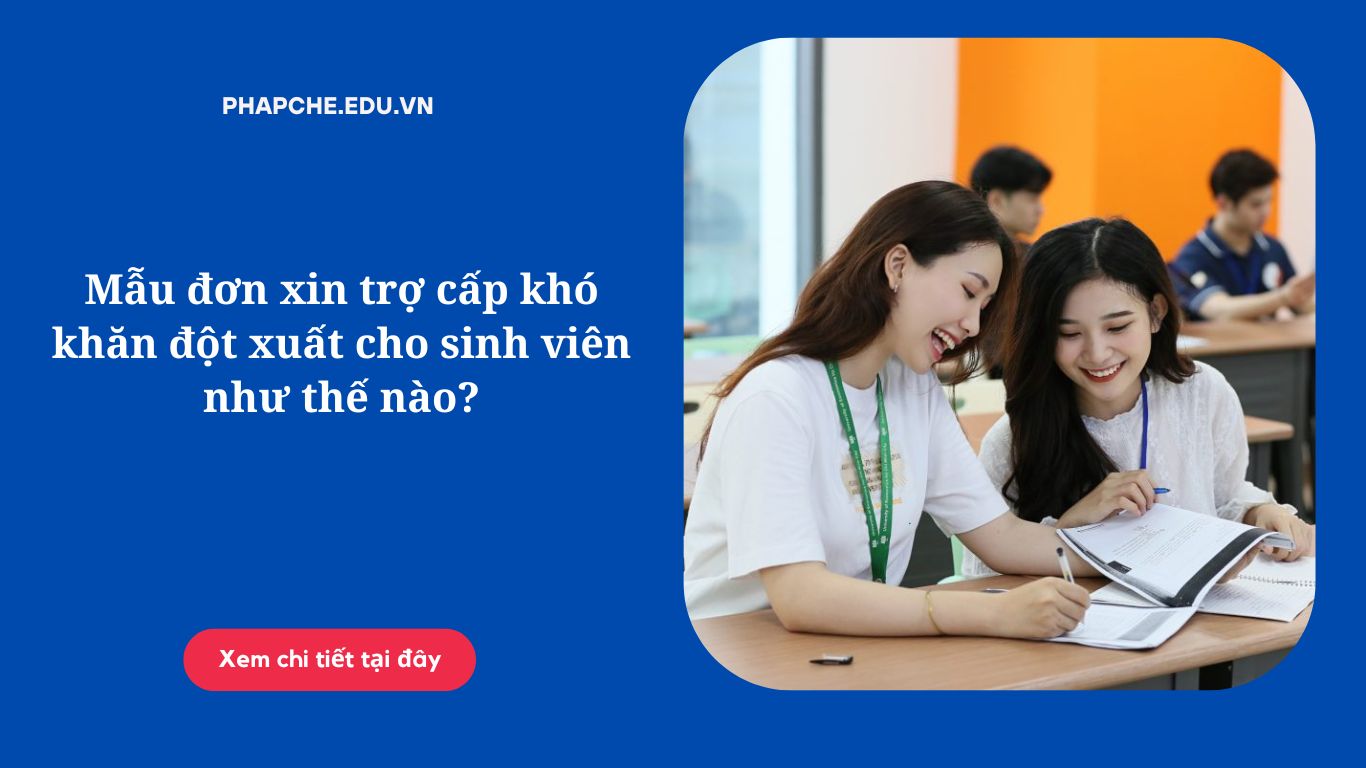 Mẫu đơn xin trợ cấp khó khăn đột xuất cho sinh viên như thế nào?