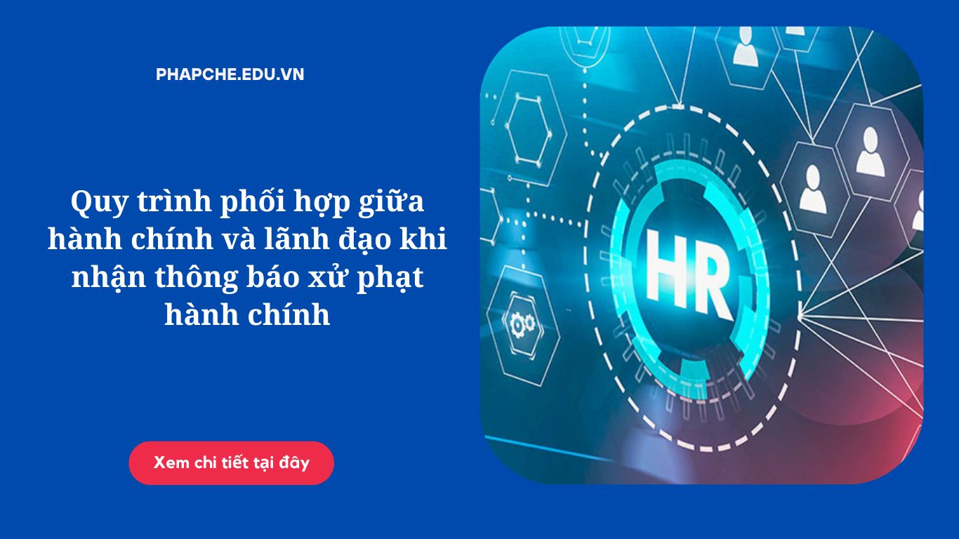 Quy trình phối hợp giữa hành chính và lãnh đạo khi nhận thông báo xử phạt hành chính