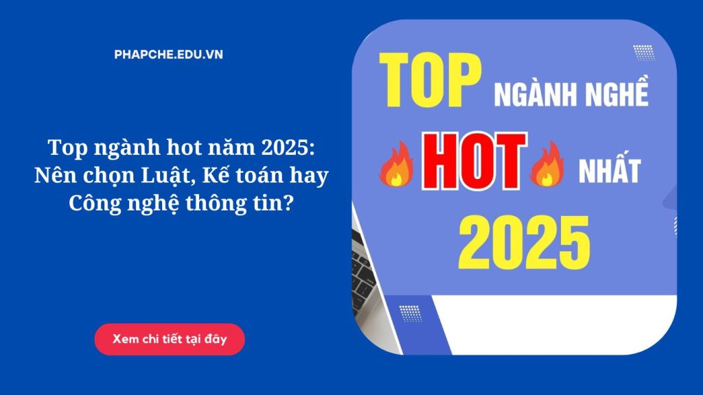 Top ngành hot năm 2025: Nên chọn Luật, Kế toán hay Công nghệ thông tin?