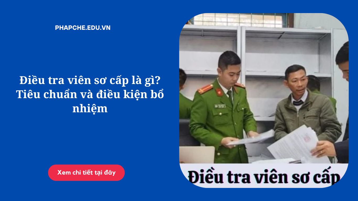 Điều tra viên sơ cấp là gì? Tiêu chuẩn và điều kiện bổ nhiệm
