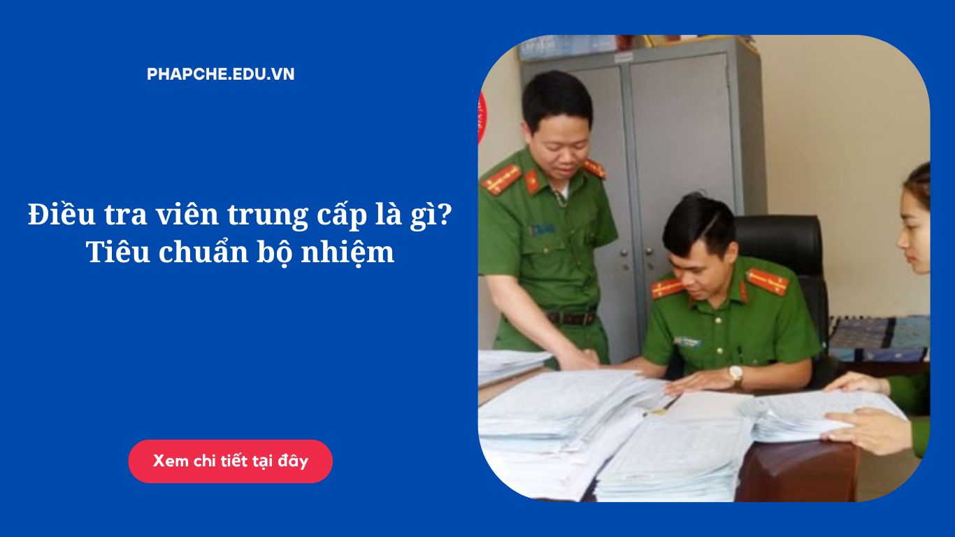 Điều tra viên trung cấp là gì? Tiêu chuẩn bộ nhiệm