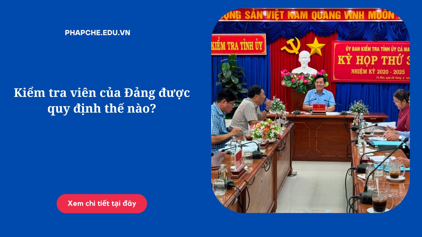Kiểm tra viên của Đảng được quy định thế nào?