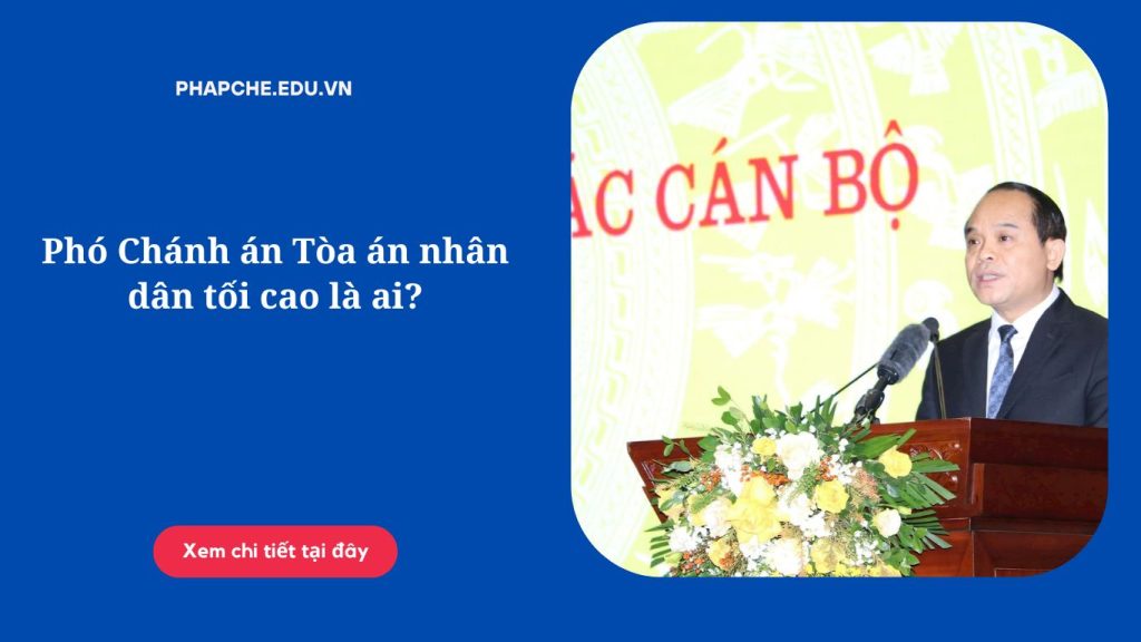 Phó Chánh án Tòa án nhân dân tối cao là ai?
