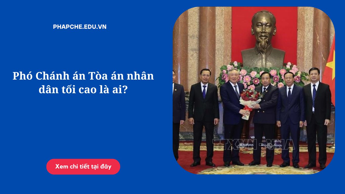 Phó Chánh án Tòa án nhân dân tối cao là ai?
