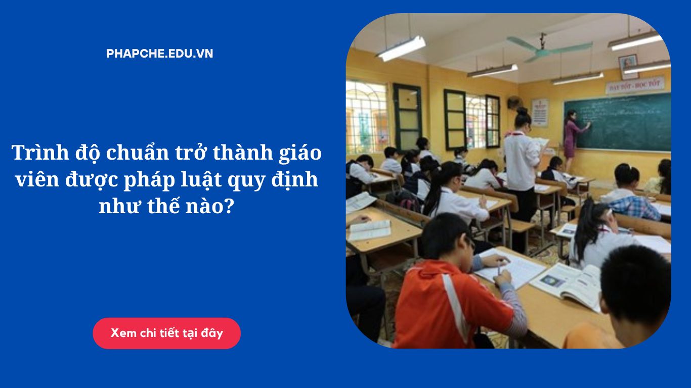 Trình độ chuẩn trở thành giáo viên được pháp luật quy định như thế nào?