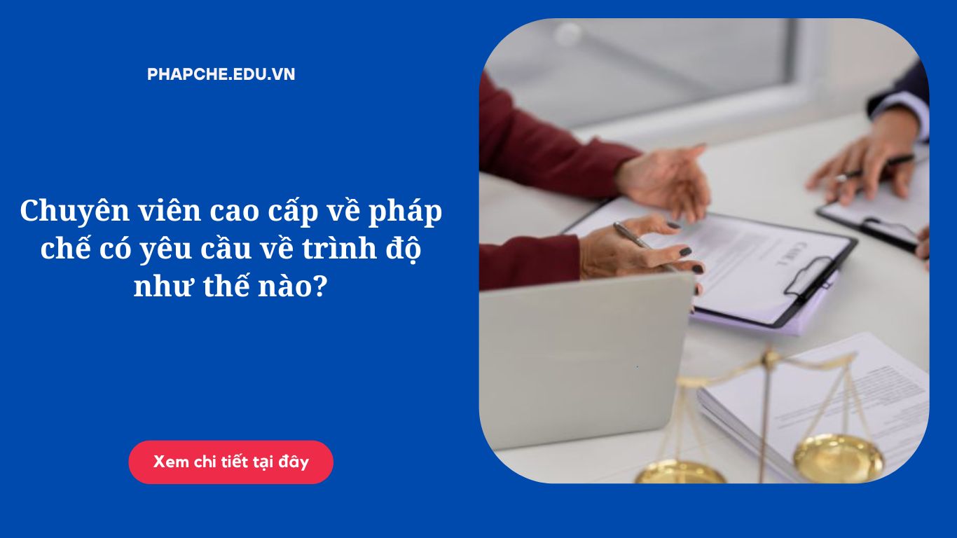 Chuyên viên cao cấp về pháp chế có yêu cầu về trình độ như thế nào