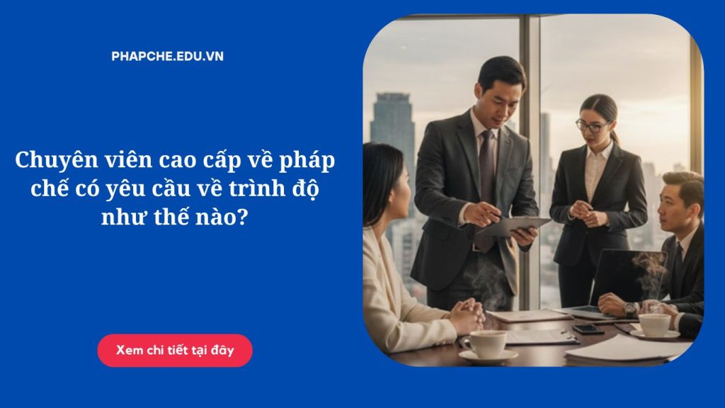 Chuyên viên cao cấp về pháp chế có yêu cầu về trình độ như thế nào