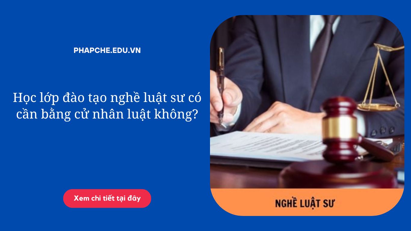 Học lớp đào tạo nghề luật sư có cần bằng cử nhân luật không?