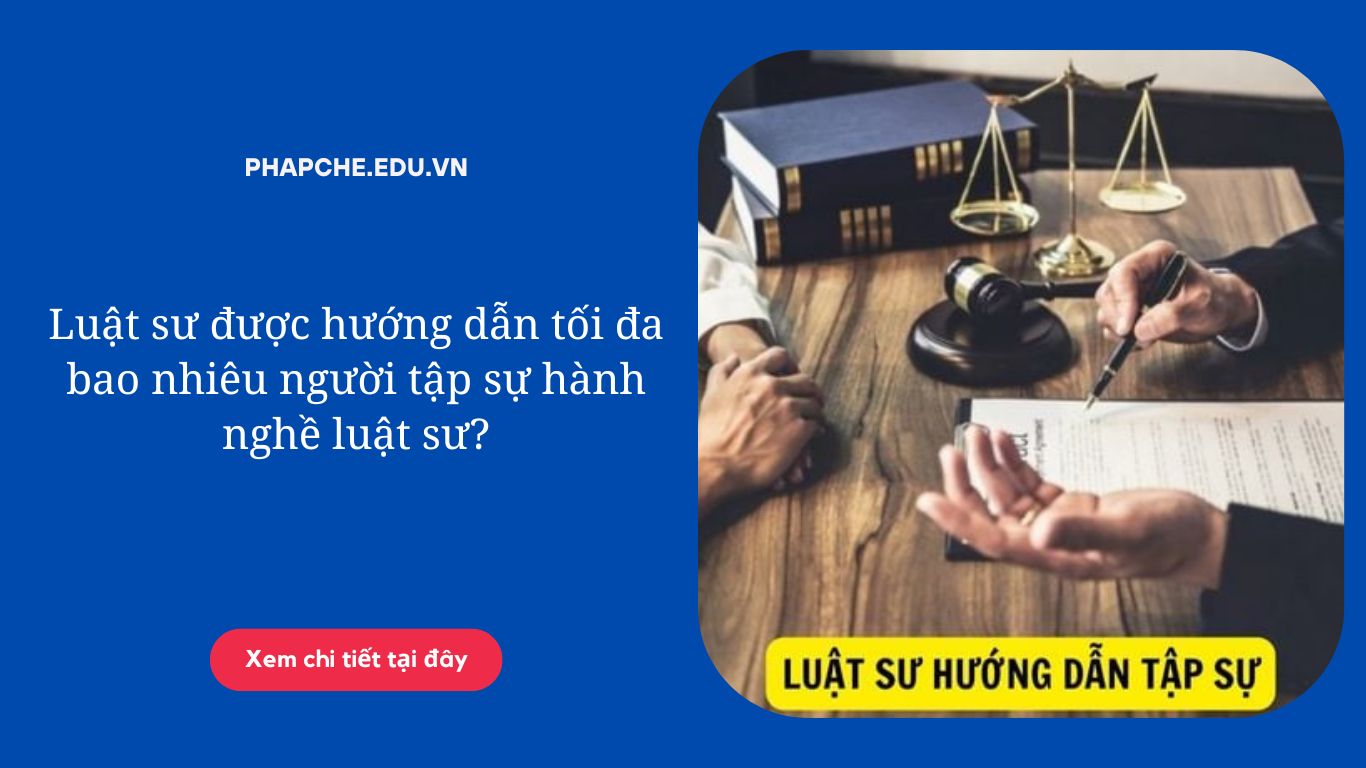 Luật sư được hướng dẫn tối đa bao nhiêu người tập sự hành nghề luật sư?