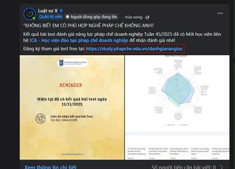 Test năng lực pháp chế doanh nghiệp - Học viện đào tạo pháp chế ICA