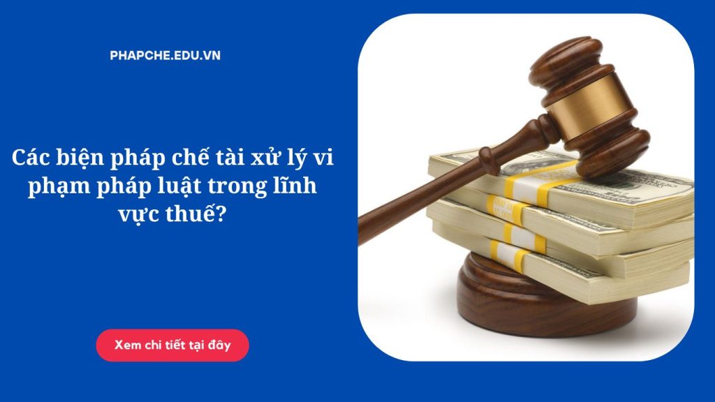 Các biện pháp chế tài xử lý vi phạm pháp luật trong lĩnh vực thuế?