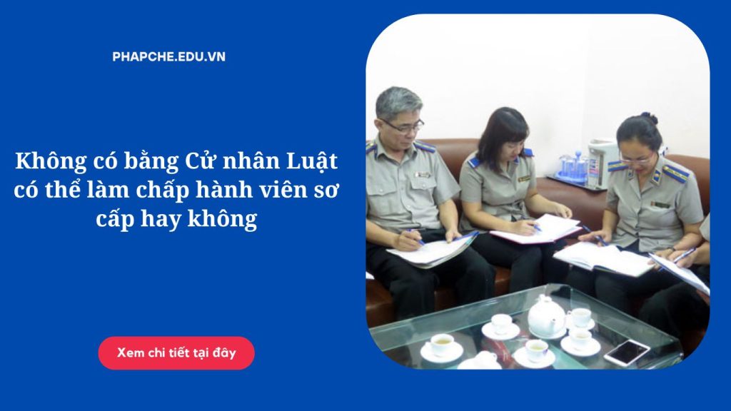 Không có bằng Cử nhân Luật có thể làm chấp hành viên sơ cấp hay không?