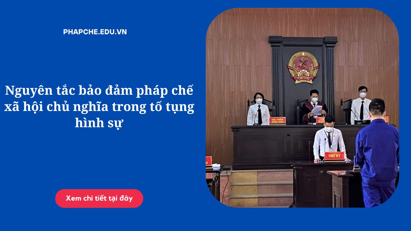 Nguyên tắc bảo đảm pháp chế xã hội chủ nghĩa trong tố tụng hình sự